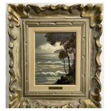 Andre Gisson Oil on Board Coastal Landscape