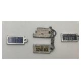 3 VTG Ontario War Amps Key Tags/1953-58-59