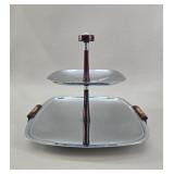 Art Deco Two-Tier Chrome and Bakelite Server