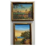 Pair of Haitian Genre Scenes by H. Seraphin