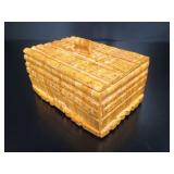 Tramp Art Folk Art Wood Box w/Lid