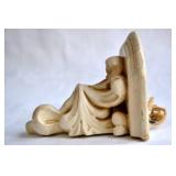 Antique Painted Plaster Wall Shelf