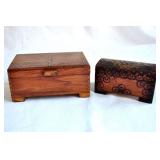 Sm. Jewelry/Stamp Handcrafted Wood Boxes
