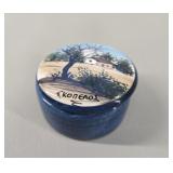 Hand-Painted Skopelos Greek Ceramic Trinket Box
