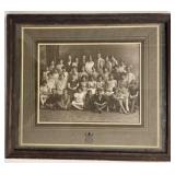 Antique Black and White Classroom Photo, framed