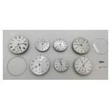 Lot 7 Antique Pocket Watch Movements & Lens