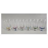 Set of 6 Mid-Century Modern Blown Glass Cordials