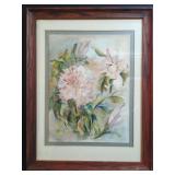 K. Ballard Impressionist Peonies Floral Watercolor