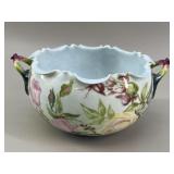 Hand Painted Roses Belleek Willets Porcelain Bowl