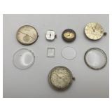 Lot 5 Antique Watch Movements & Lens/Birks, B&M