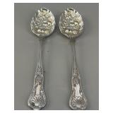 Pair of Antique Sheffield Silver Plated Serving
