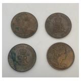 4 1953 Canada Elizabeth 2 Coronation Medals