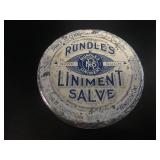 Antique Rundleï¿½s Liniment Salve Tin
