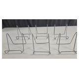 6 Twisted Chrome Wire Plate or Art Stands