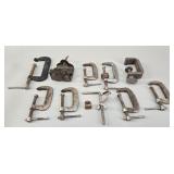 Vintage Assorted C-Clamps, 11 Pcs