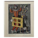 Valery Mishin-Comedians III-Signed Litho 1/1