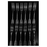 La Christofle Silver Plated Chinon Dinner Forks