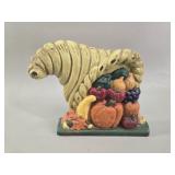 Vintage Cast Iron Cornucopia Doorstop