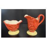 Maruhon Ware Lobster Sugar & Creamer Set -