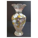 Tracy Porter Hand-Painted Forget-Me-Not Glass Vase