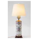 Chinese Family Rose Hat Stand Lamp Conversion