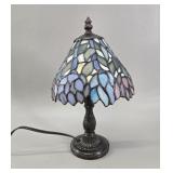 Vintage Stained Glass Boudoir Lamp