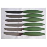 Set of 6 Danesco Design Green 1960ï¿½s Knives