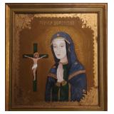 Viorel Badoiu-Orthodox Icon Reverse on Glass