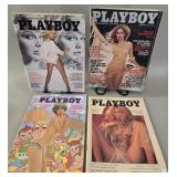 Playboy Magazines 1970s & 1981 Lot of 4