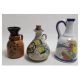 Three Folk Art Pottery Vessels