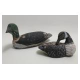 Two Signed Hand-Painted Waterfowl Decoys