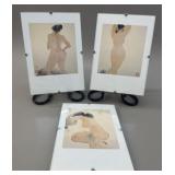 Chinese-Style Trio of Contemporary Nude Studies
