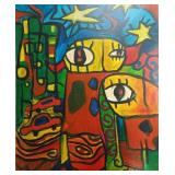 Brigitte Archambault Graphic Pop Art Modernist Oil