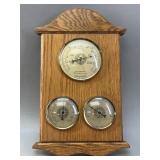 French Oak Baromaster Weather Station