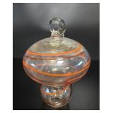 Murano Style Glass Mushroom Ornament