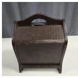 Antique American Wooden Coal Hod Purdonium