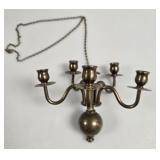 Small Dutch Flemish Style Brass Chandelier