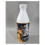 Italian Egizia Milk Glass Bottle 'Caffï¿½ Freddo'