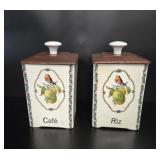 1950s Ditmar-Urbach Canisters-Cafe & Riz