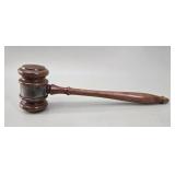 1970's Judge Wood Gavel w Metal Band