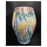Art Deco Style Studio Pottery Floral Vase, Signed