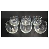 Mid-Century Clear Glass Bubble Shot Glasses
