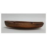 Miniature Carved Wood Souvenir Canoe