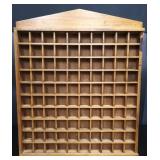 100-Compartment Wooden Thimble Display Cabinet