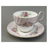E.B. Foley Bone China Moss Rose Teacup & Saucer