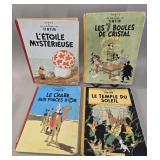 Vintage Hergï¿½ Tintin French Comic Books,