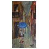 Sylvie Bertolini 'Late Afternoon in the Rain' Oil