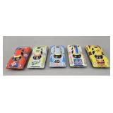 Vintage Litho Tin Friction Rally Race Cars, Set