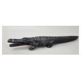 Hand-Carved Ironwood cCrocodile