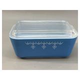 Pyrex Blue Snow Flake Refrigerator Dish VTG